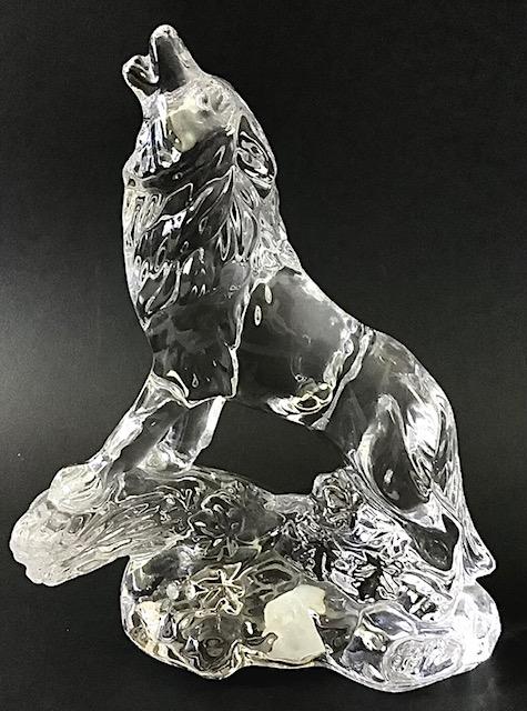 Wonders of the Wild German Crystal Howling WOLF: Beautiful Condition â€“ Multiple Photos Posted