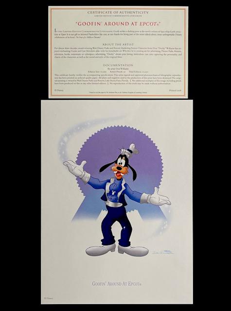 Walt Disney GOOFY Lithograph by Don Williams w/COA (1 of 1)