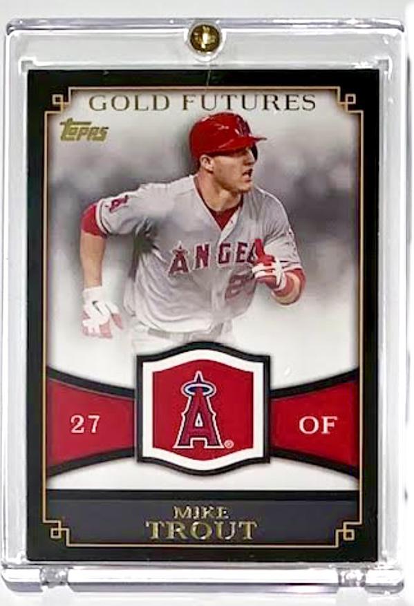 MIKE TROUT 2012 Topps Gold Futures Rookie Baseball Card (1 of 1)