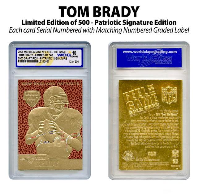 1 of 500 TOM BRADY Patriotic Signature Football Card (1 of 3)