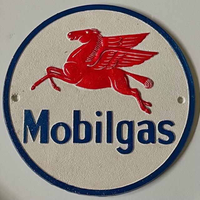 Cast Iron MOBIL Gas Flying Pegasus Advertising Sign (1 of 1)