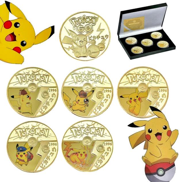 POKEMON Clad Gold Coins Boxed Set with COA: Hard to Find / Multiple Photos Posted