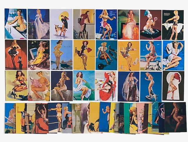 Lot of 45 Risque GIL ELVGREN Pinup Calendar Girl Cards (1 of 1)