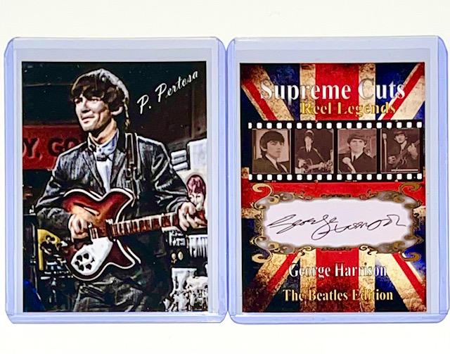RARE Lot of 2 The Beatles GEOREGE HARRISON Trding Crds: Multiple Photos Posted