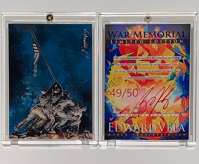 1 of 50 Made Artist Signed WW2 War Memorial Art Card (1 of 1)