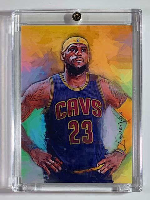 LEBRON JAMES Artist Rendition Sketch Basketball Card: These are Very Cool Artist Rendition Print Sketch Art Cards / Encased and in Beautiful Condition