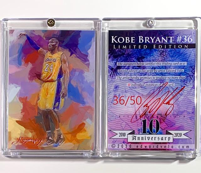 1 of 50 Artist Signed KOBE BRYANT Giclee Art Card (1 of 1)