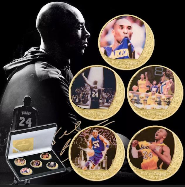 KOBE BRYANT Gold Clad Coin Collection with Box & COA (1 of 3)