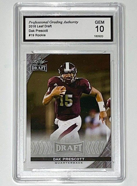 2016 Gem Mint 10 DAK PRESCOTT Rookie Football Card (1 of 2)