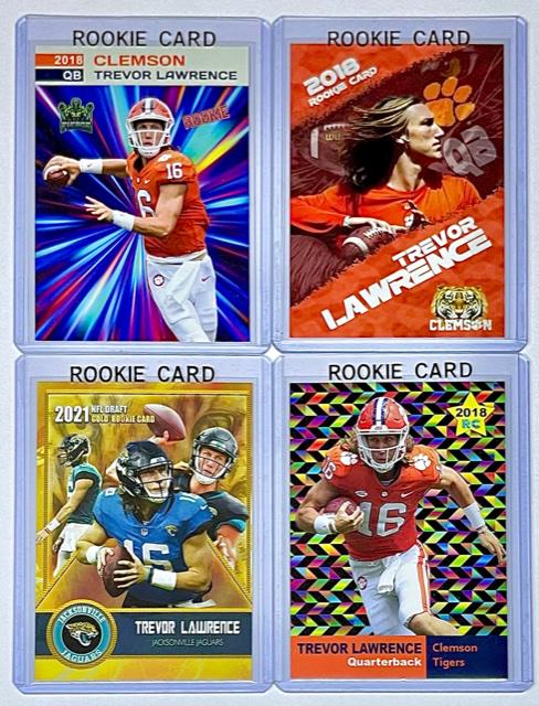Lot of 4 TREVOR LAWRENCE Rookie Football Cards - C (1 of 2)