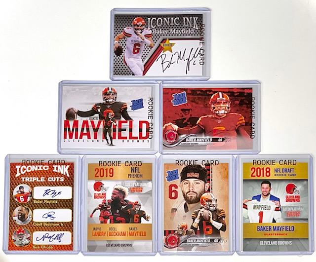 Lot of 7 BAKER MAYFIELD Rookie Football Cards / HOT (1 of 2)