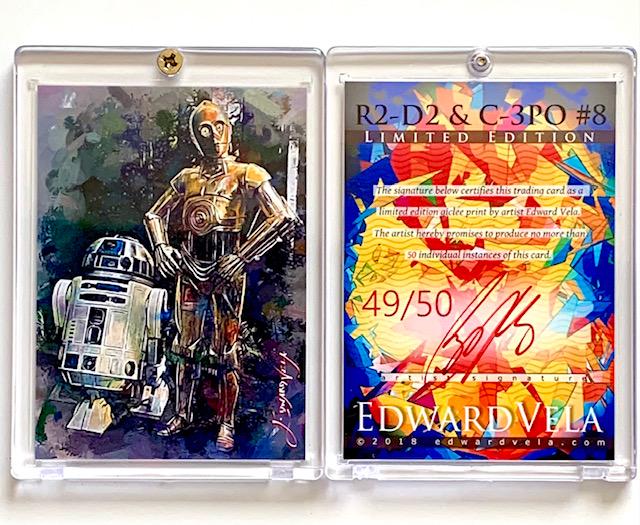 1 of 50 Signed Star Wars R2-D2 and C3-PO Art Card (1 of 1)