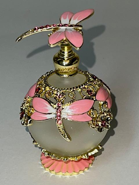 Enameled and Studded Butterfly Top Perfume Bottle (1 of 3)