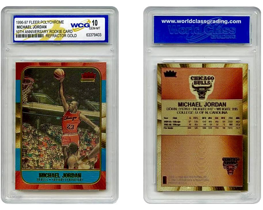 MICHAEL JORDAN Refractor Gold Rookie Basketball Card (1 of 1)