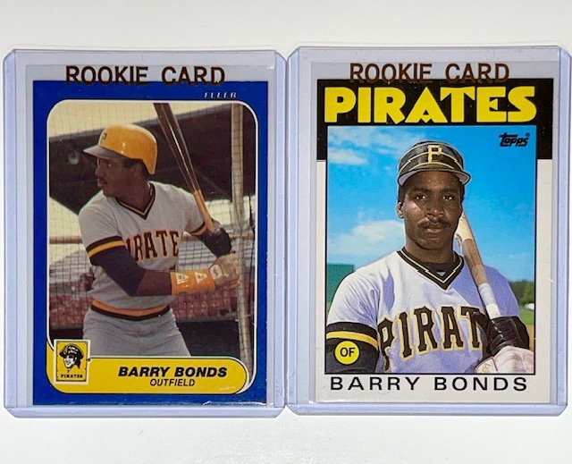 Lot of 2 Original BARRY BONDS Rookie Baseball Cards (1 of 2)