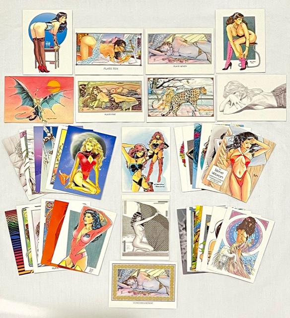 35 STEVE WORON Adult Only Female Fantasy Trading Cards: GROUP B - Lot of 35 STEVE WORON Adult Only Female Fantasy Illustration Studio Art Trading Cards â€“ Hard to Find â€“ Beautiful Condition â€“ NO DUPLICATES - Multiple Photos Posted