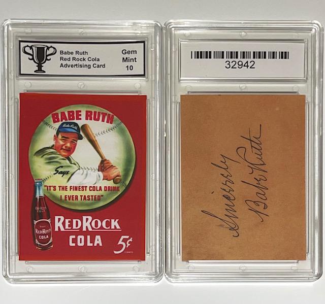 Babe Ruth Red Rock Cola Advertising Baseball Card (1 of 1)