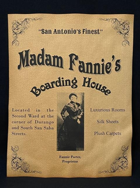 Old West MADAM FANNIES Whorehouse Brothel Poster: Very Cool Poster/ Parchment Like Aged Paper / Print Date Unknown / Sold as a Novelty