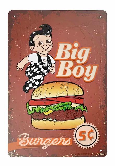 Awesome Retro BIG BOY Restaurant Metal Advertising Sign (1 of 1)