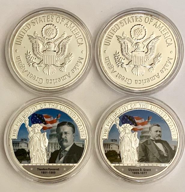 Lot of 2 Presidential Collection 1oz Silver Clad Coins (1 of 1)