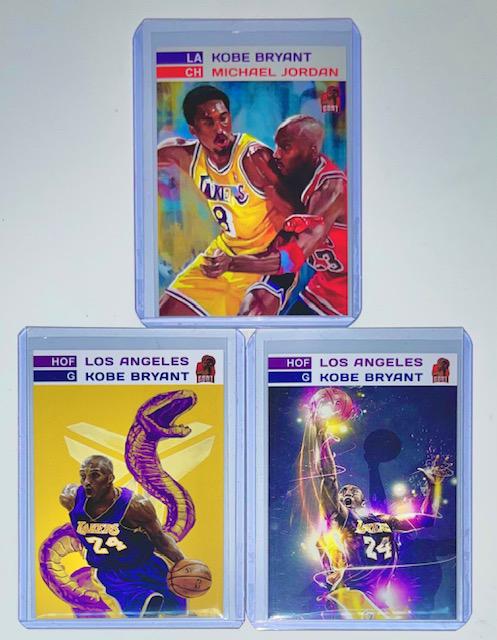 3 KOBE BRYANT Limited Edition Tribute Basketball Cards (1 of 2)