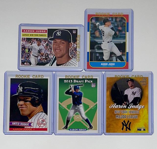Lot of 5 Custom AARON JUDGE Rookie Baseball Cards LOT A (1 of 2)