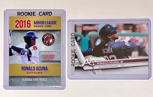Lot of 2 RONALD ACUNA Jr. Rookie Baseball Cards (1 of 2)