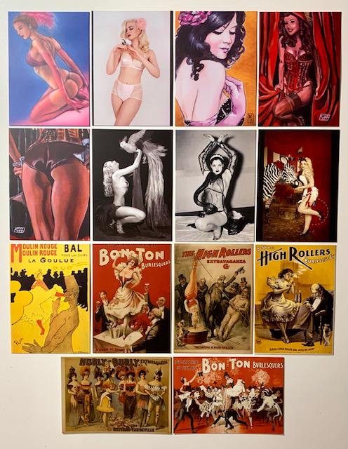 14 Rare Josephine Baker Risque Burlesque Art Cards/B (1 of 1)