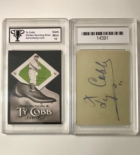 TY COBB Sporting Shoes Advertising Baseball Card (1 of 1)