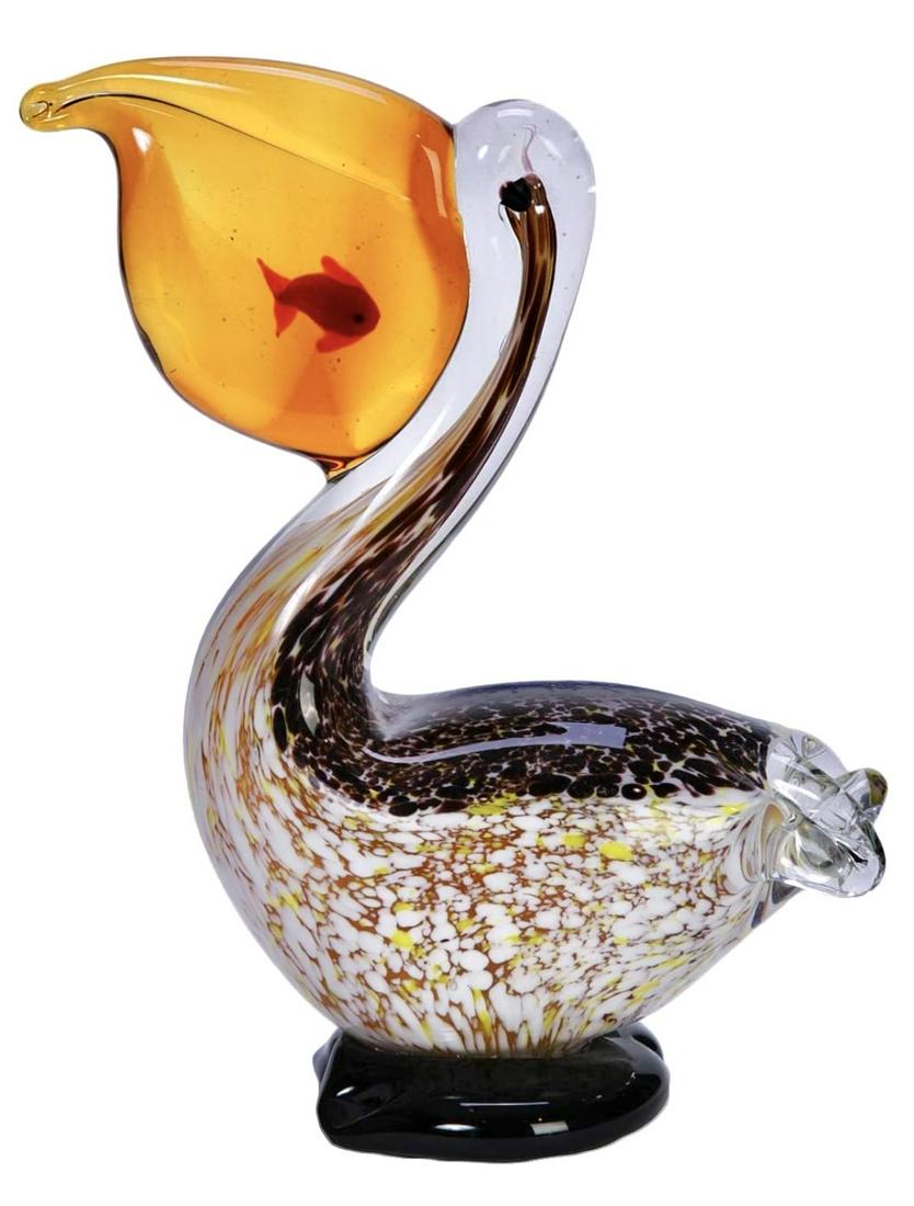 MURANO Multi Colored Art Glass Pelican / Great Piece (1 of 1)