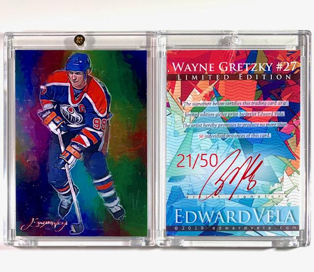 1 of only 50 Made Artist Signed WAYNE GRETZKY Art Card (1 of 1)