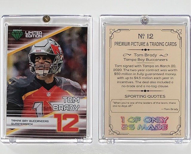 Scarce 1 of 25 TOM BRADY Buccaneer Debut Football Card (1 of 1)