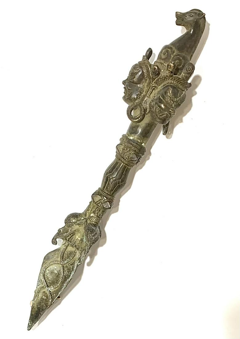 Antique Tibetan Buddhist Exorcism Vajra Phurba Dagger (1 of 5)