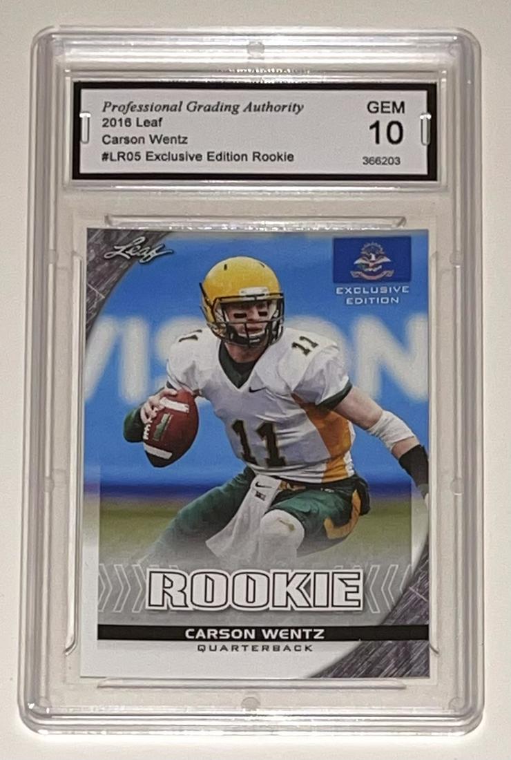 Gem Mint 10 CARSON WENTZ Rookie Football Card (1 of 2)