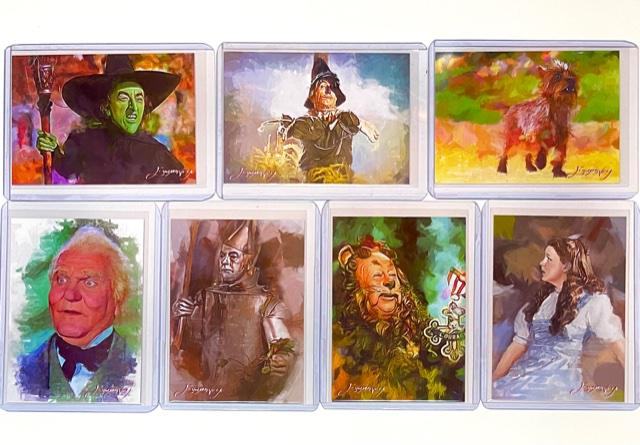 Lot of 7 Artist Signed WIZARD OF OZ Print Art Cards (1 of 3)