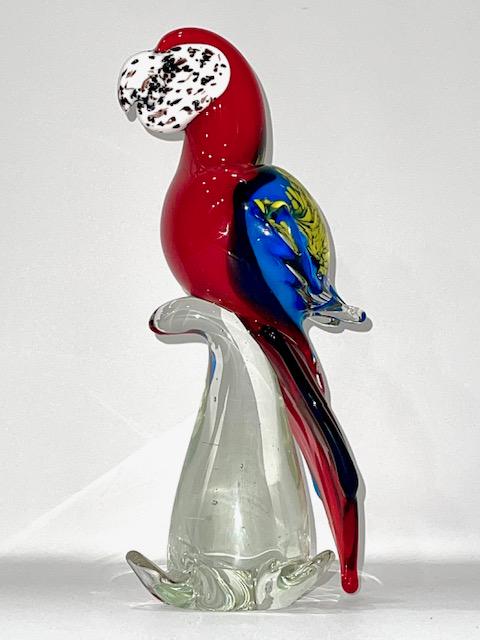 Large Multi-Colored MURANO Art Glass Parrot (1 of 4)