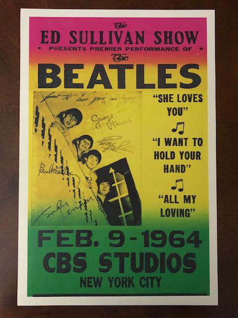 The BEATLES 1964 Ed Sullivan Show Appearance Poster (1 of 1)