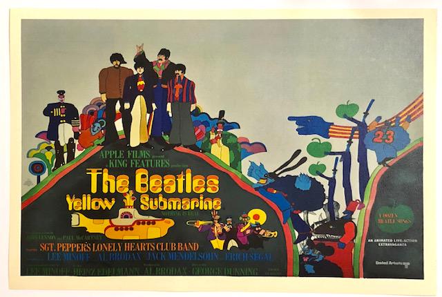The BEATLES Yellow Submarine Movie Poster: 12 x 18 / Not a Period Original Poster / Sold for Decorative Purposes Only