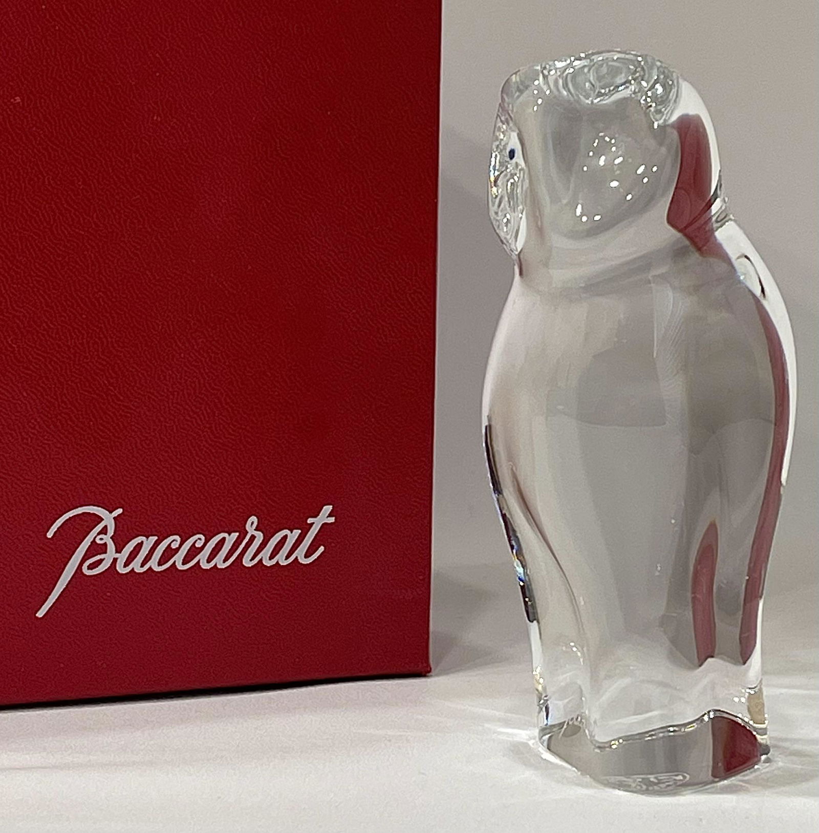 Retired BACCARAT France Crystal OWL Statue (1 of 3)