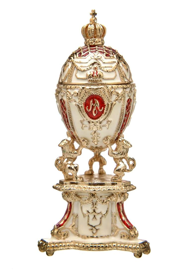 FABERGE Russian Enameled Royal Emperors Crown Egg (1 of 5)