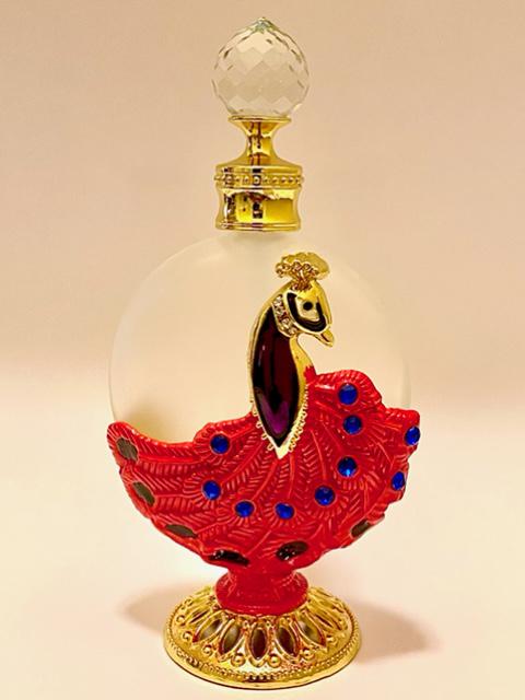 Stunning Enameled and Jeweled Peacock Perfume Bottle (1 of 3)