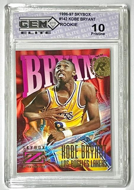 Pristine 10 KOBE BRYANT 1996 Skybox Rookie Basketball Card (1 of 2)
