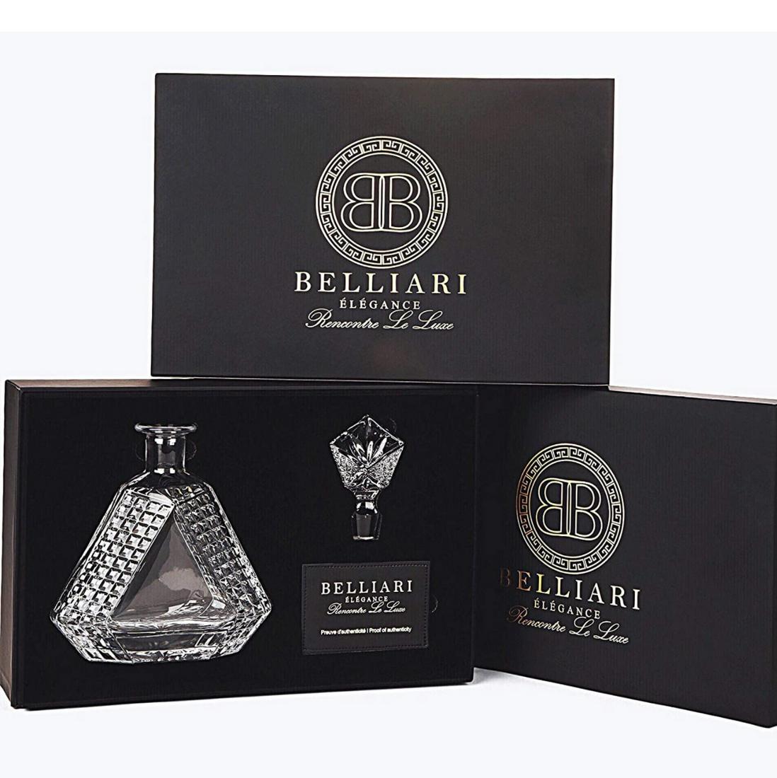 BELLIARI Dublin Ireland Cut Crystal Decanter w/Box and COA (1 of 4)