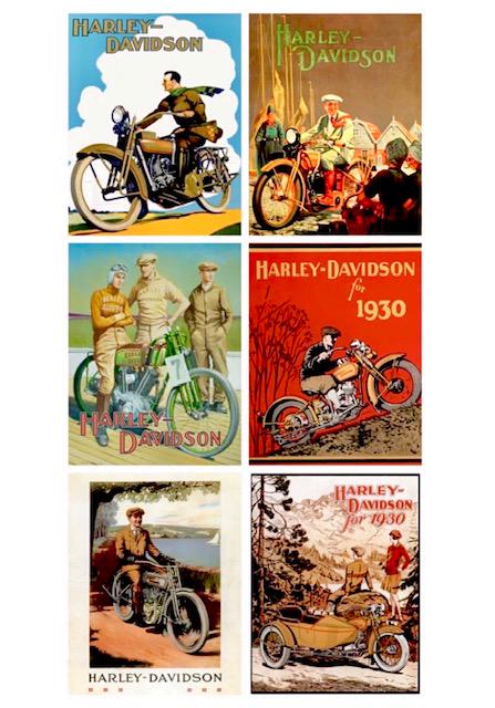Lot of 6 History of Harley Davidson 8 x 10 Mini Card Stock Posters /B (1 of 1)