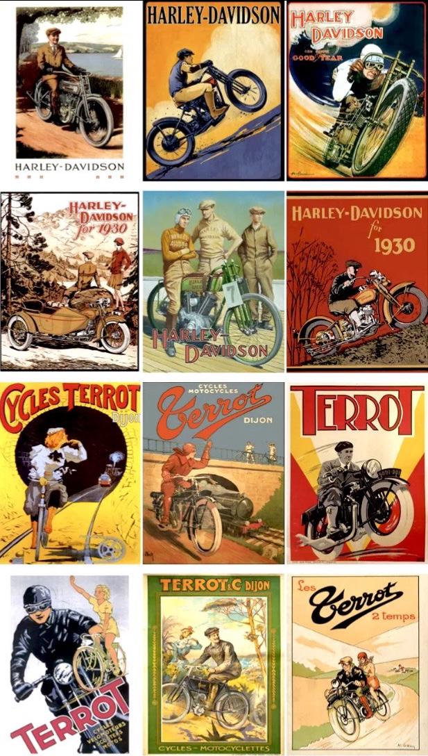 Lot of 12 History of Harley Davidson 4 x 6 Never Used Postcards /B: All in Beautiful Condition