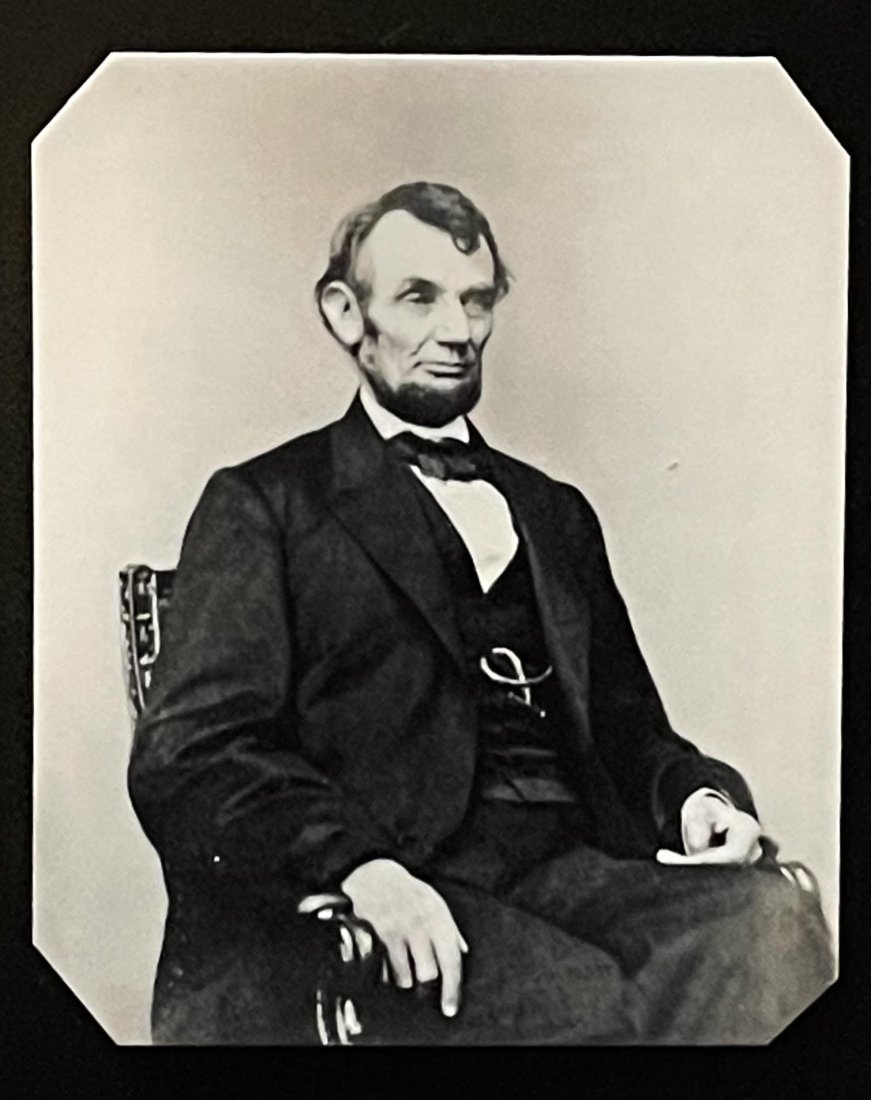 Civil War Tin Type Photo of a Posing Abraham Lincoln (1 of 1)
