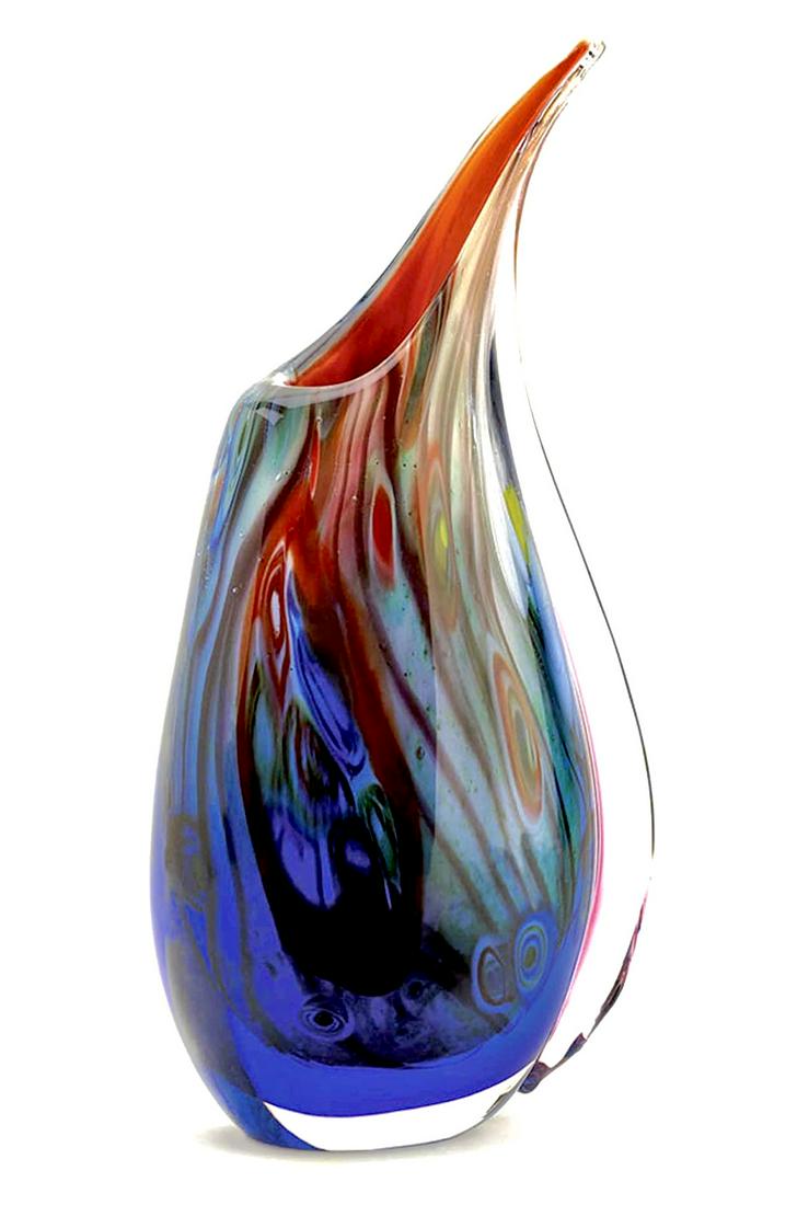 Beautiful MURANO Dreamscape Blown Art Glass Vase (1 of 2)