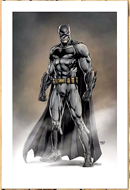 BATMAN The Dark Knight Canvas Art Print: 12 x 20 / Not an Original Oil / This is a quality Print on Canvas / Does Not Come Framed / Shipped in a Mailing Tube