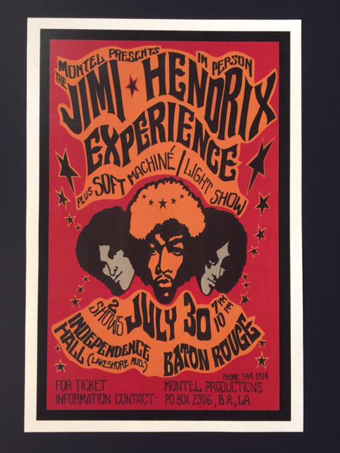 The JIMI HENDRIX Experience Baton Rouge Concert Poster (1 of 1)