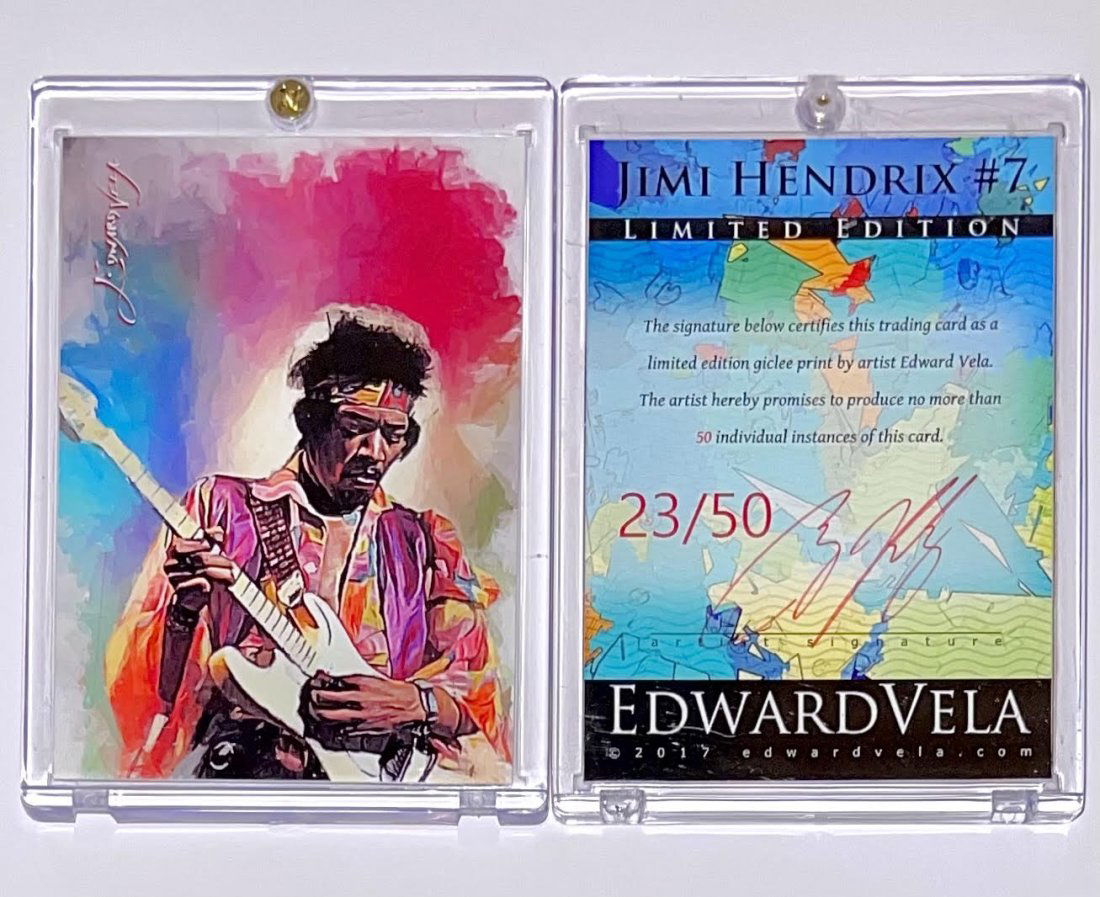 1 of 50 Artist Signed JIMI HENDRIX Giclee Art Card (1 of 1)